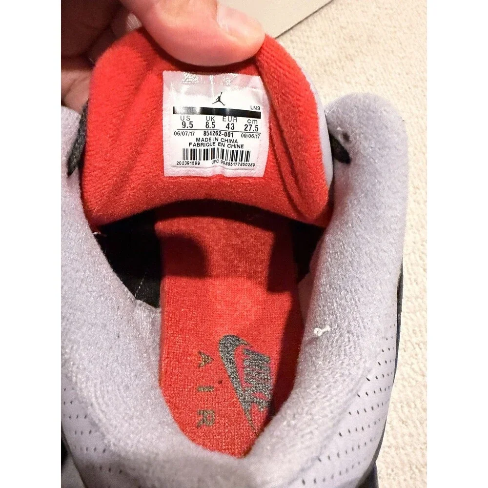 2018 Grail Nike Air Jordan 3 Retro OG Black Cement Leather w/ Box & Receipts 9.5